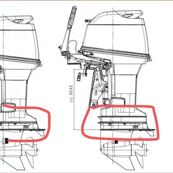 60hp Outboard Motor 2 Stroke for Fishing Boat
